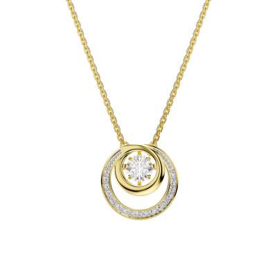 Hyperbola Dancing Stone Necklace Gold-Tone, Adjustable Length 45cm - 5738248 - Swarovski
