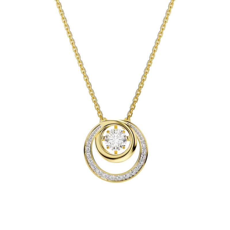 Hyperbola Dancing Stone Necklace Gold-Tone, Adjustable Length 45cm - 5738248 - Swarovski