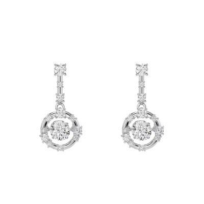 Boucles d'Oreilles Pendantes Constella en Métal Rhodié & Oxydes de Zirconium - 5738194 - Swarovski