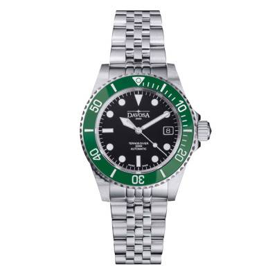 Ternos Diver Automatic 40mm Green Watch - Davosa