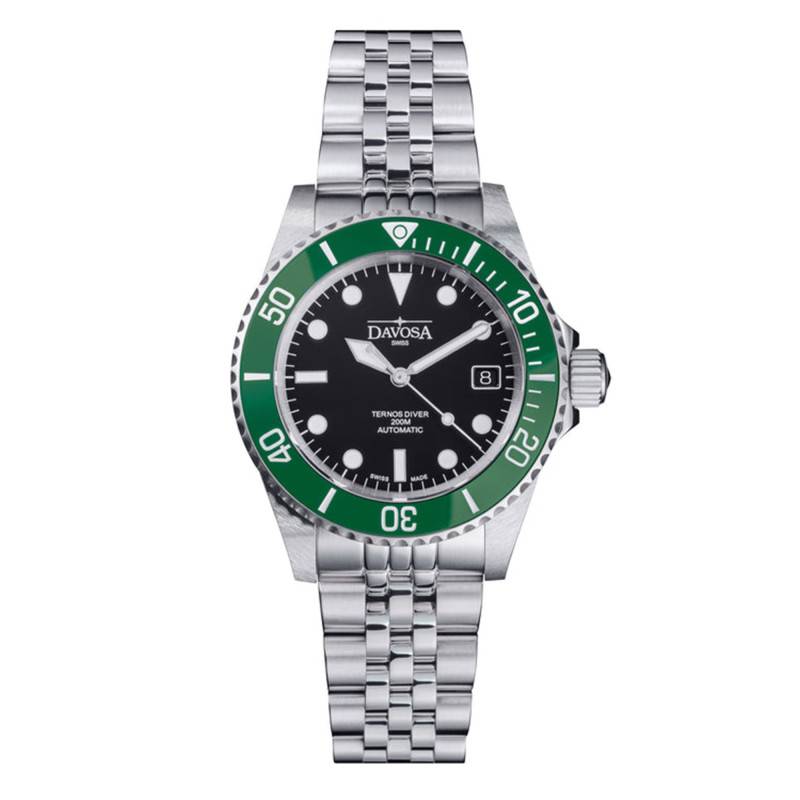 Ternos Diver Automatic 40mm Green Watch - Davosa