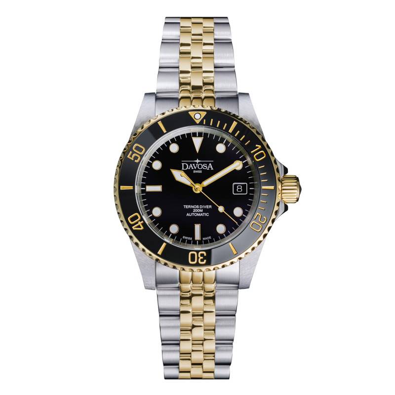 Ternos Diver Automatic 40 mm Gold Watch - Davosa