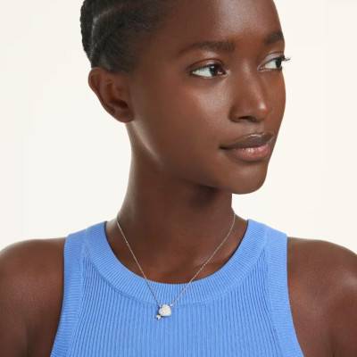 Collier Pendentif Idyllia en Plaqué Or Jaune & Oxydes de Zirconium, Longueur de 38 à 45 cm Ajustable - 5737291 - Swarovski