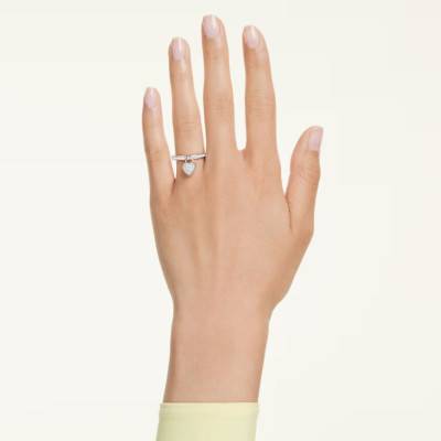 Bague Idyllia Coeur en Métal, Oxydes de Zirconium & Cristaux - 5737271 - Swarovski