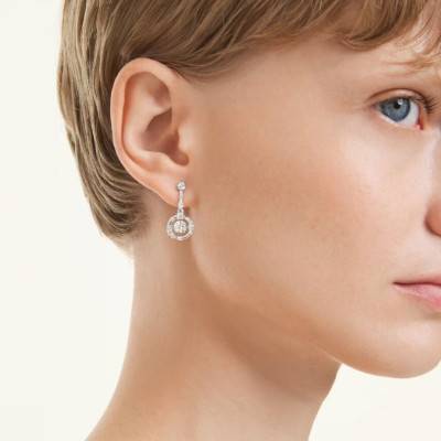 Constella Rhodium-Plated Metal & Zirconium Oxides Drop Earrings - 5738194 - Swarovski