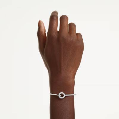 Bracelet Jonc Dextera en Métal Plaqué Rhodium & Cristaux, Longueur 17 à 18 cm Ajustable - 5743569 - Swarovski