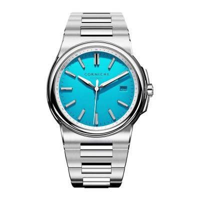 Montre La Grande Corniche Steel with Bleu Azur dial - Corniche