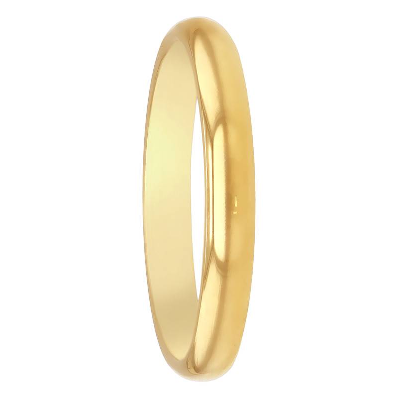 375 Yellow Gold Classic Comfort Half-Shank Wedding Ring, Width 3.00 to 6.00 mm - Amore