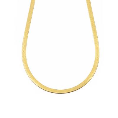 Chaîne à Chevrons Triple en Argent Plaqué Or, Longueur 40 ou 45 cm - Manillon