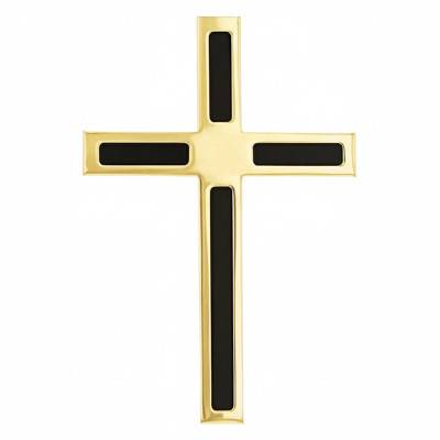 Croix en Onyx et Or Jaune 375 - Vandona