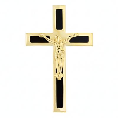 Croix Crucifix en Onyx et Or Jaune 375 - Vandona