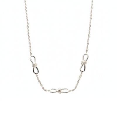 925 Silver Knot Motif Necklace 43 cm - Artemis