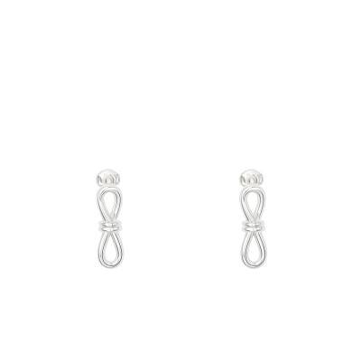 Boucles d'Oreilles Pendantes Noeud en Argent 925 - Artemis