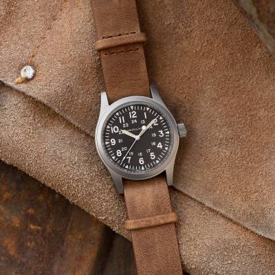 Montre Khaki Field Mechanical Brown Leather Nato H69439531 - Hamilton