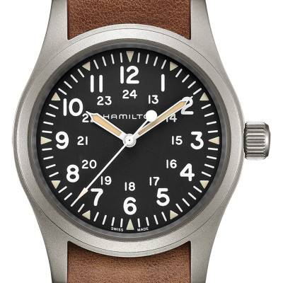 Khaki Field Mechanical Brown Leather NATO H69439531 Watch - Hamilton