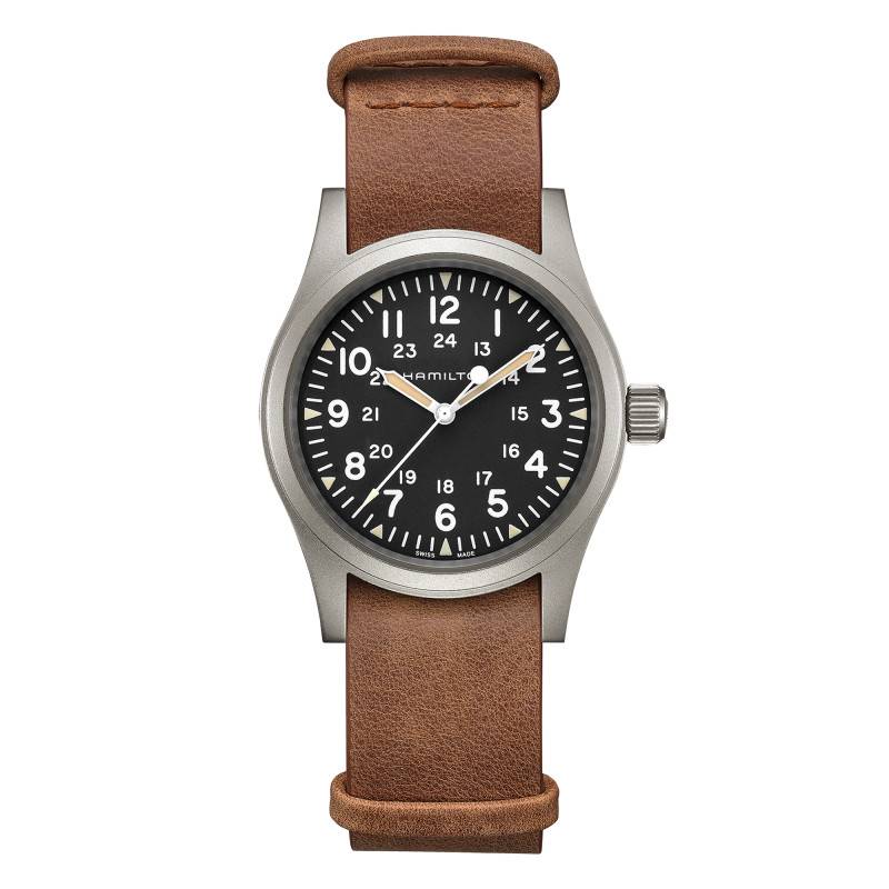 Montre Khaki Field Mechanical Brown Leather Nato H69439531 - Hamilton