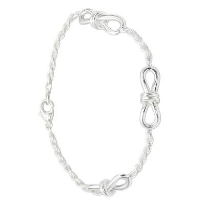 925 Silver Knot Motif Bracelet - Artemis
