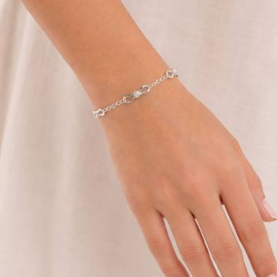 925 Silver Knot Motif Bracelet - Artemis