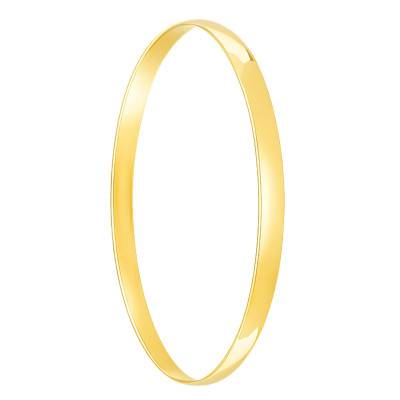 Bracelet Demi Jonc Plaqué Or 4 mm, Diamètre 63 mm - Emanessence