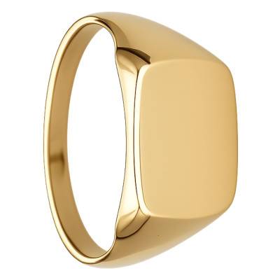 375/1000 Yellow Gold Square Signet Ring - Imperium