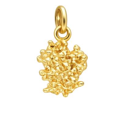 Pendentif Pépite Or jaune 9k ou 18k, Dimensions 15 x 11 mm - Emanessence