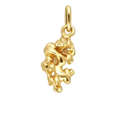 Pendentif Pépite Or jaune 9k et 18k, Dimensions 13 x 10 mm - Emanessence
