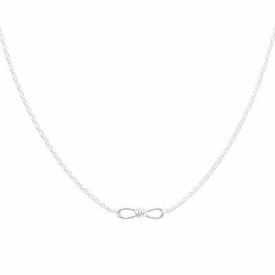 925 Silver Rope Chain & Knot Pendant Necklace - Artemis
