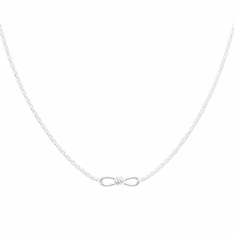925 Silver Rope Chain & Knot Pendant Necklace - Artemis