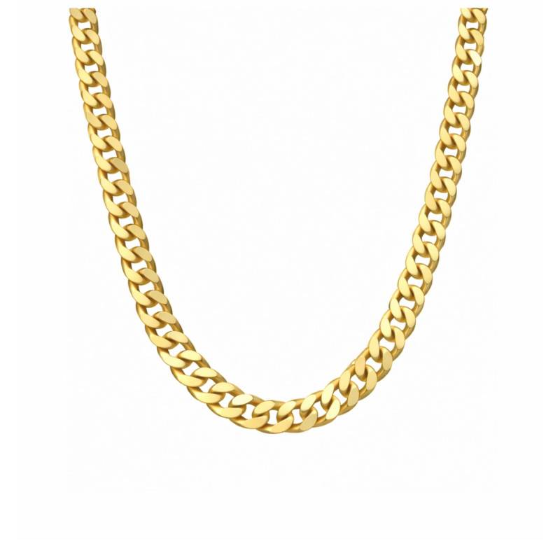 Yellow Gold-Plated Cuban Chain, Length 55 cm or 60 cm, Width 5.75 mm - Manillon