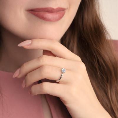 IGI-Certified Lab-Grown 0.75ct Diamond Solitaire Ring in White Gold 375 or 750 - Alliantine