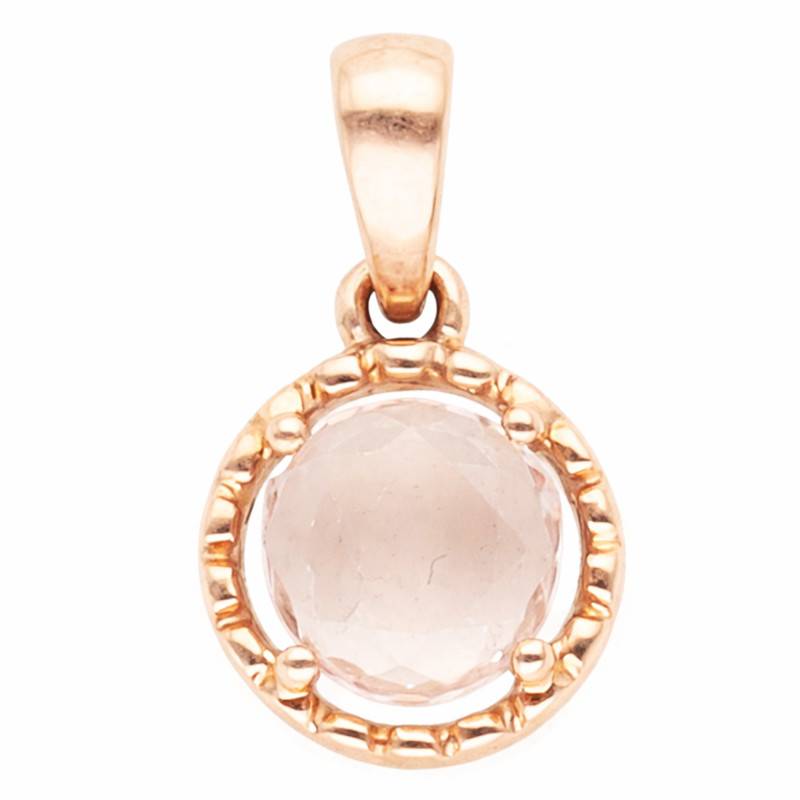 Rose Gold & Morganite Pendant - Aurora