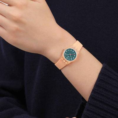 Peachy Weave Watch LO117 - Swatch