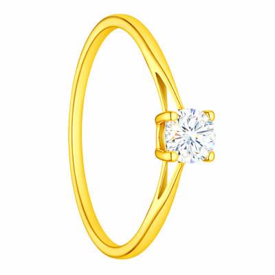 Bague Solitaire Diamant de Synthèse 0,20ct en Or Jaune 375 ou 750 - Alliantine