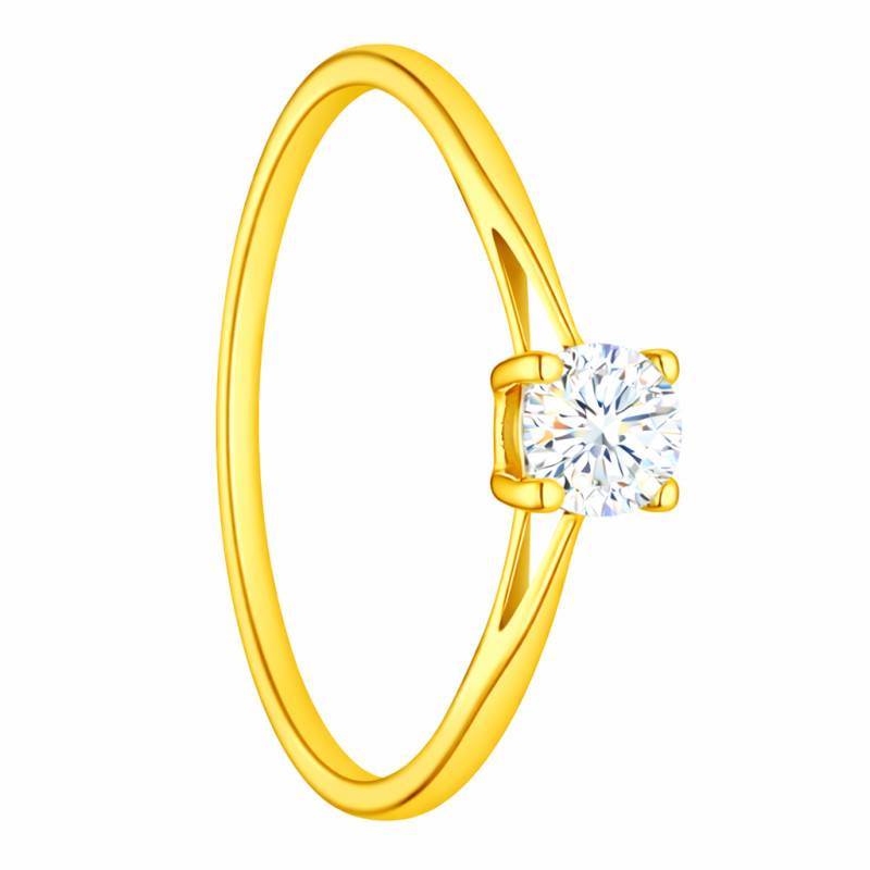 Bague Solitaire Diamant de Synthèse 0,20ct en Or Jaune 375 ou 750 - Alliantine
