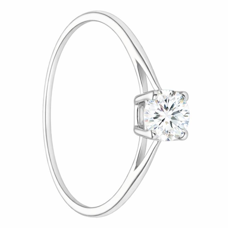 Solitaire Ring in White Gold 375 or 750 with 0.20ct Synthetic Diamond - Alliantine