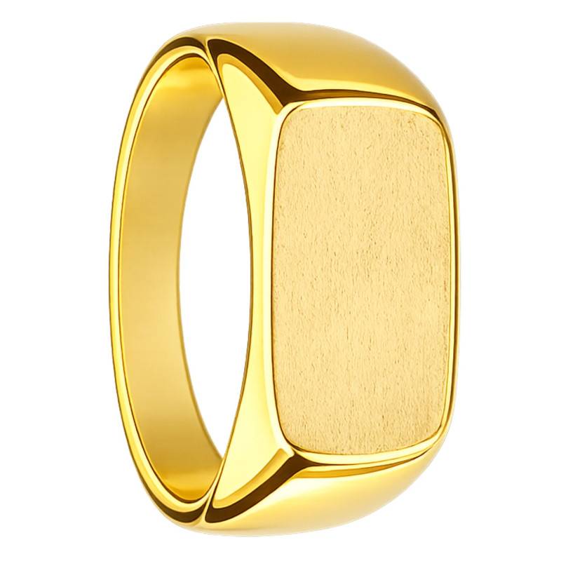 375/1000 Yellow Gold Rectangular Signet Ring - Imperium