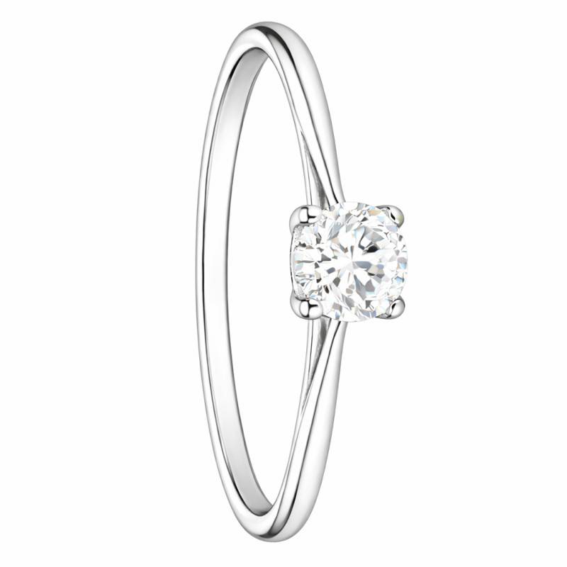 Bague Solitaire Diamant de Synthèse 0,30ct en Or Blanc 375 ou 750 - Alliantine
