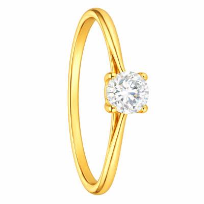 375/1000 or 750/1000 Yellow Gold 0.30 ct Lab-Grown Diamond Solitaire Ring - Alliantine