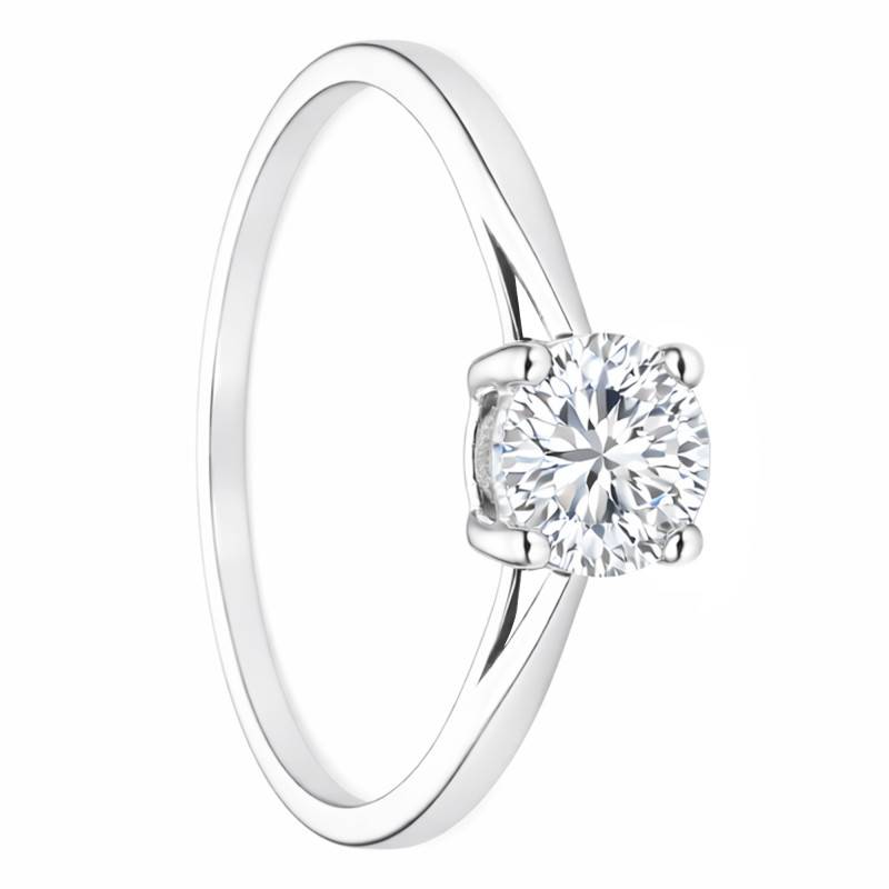 Bague Solitaire Diamant de Synthèse 0,50ct en Or Blanc 375 ou 750 - Alliantine