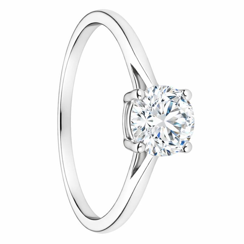 Bague Solitaire Diamant de Synthèse 0,75ct Certifié IGI en Or Blanc 375 ou 750 - Alliantine