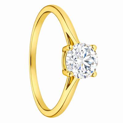 375/1000 or 750/1000 Yellow Gold IGI-Certified 0.75 ct Lab-Grown Diamond Solitaire Ring - Alliantine