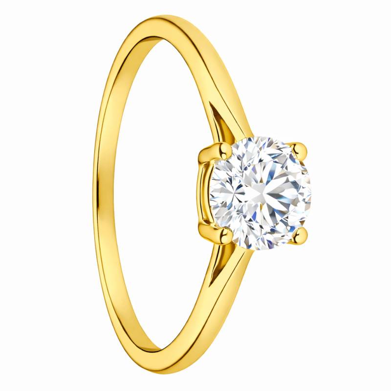 375/1000 or 750/1000 Yellow Gold IGI-Certified 0.75 ct Lab-Grown Diamond Solitaire Ring - Alliantine