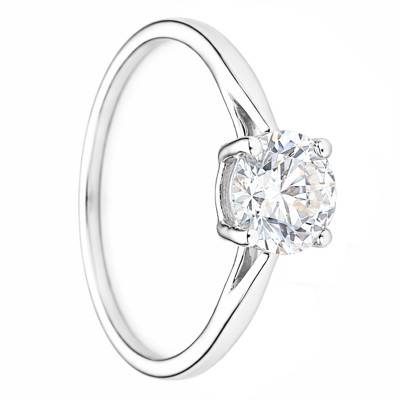 750/1000 or 375/1000 White Gold IGI-Certified 1.00ct Lab-Grown Diamond Solitaire Ring - Alliantine