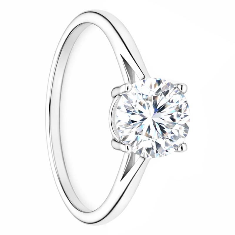 Bague Solitaire Diamant de Synthèse 1,50ct Certifié IGI en Or Blanc 375 ou 750 - Alliantine