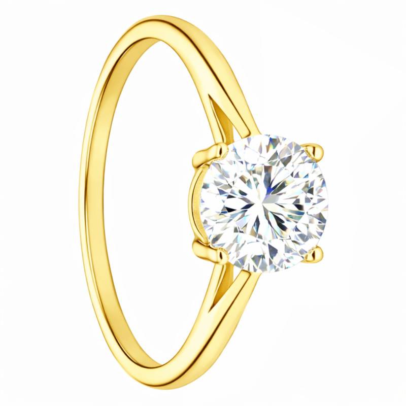 Bague Solitaire Diamant de Synthèse 1,50 cts Certifié IGI en Or Jaune 375 ou 750 - Alliantine