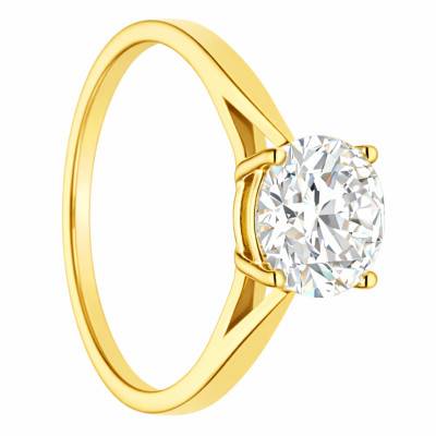 375/1000 or 750/1000 Yellow Gold IGI-Certified 2.00 ct Lab-Grown Diamond Solitaire Ring - Alliantine