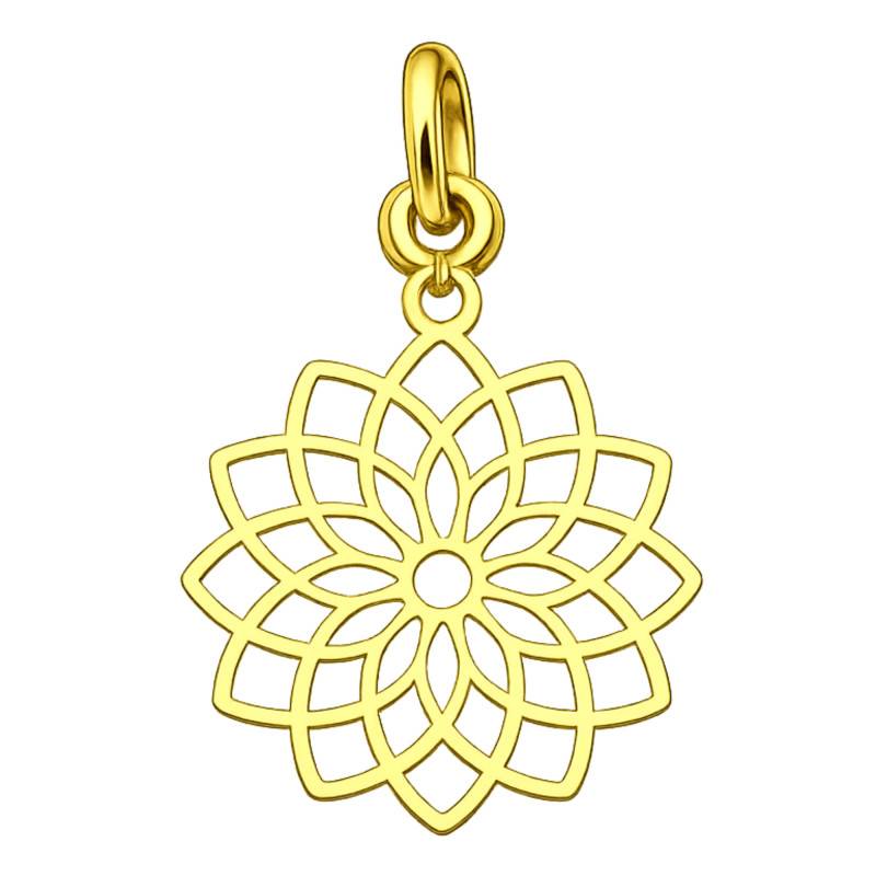 375 Yellow Gold Lotus Flower Pendant - Vandona