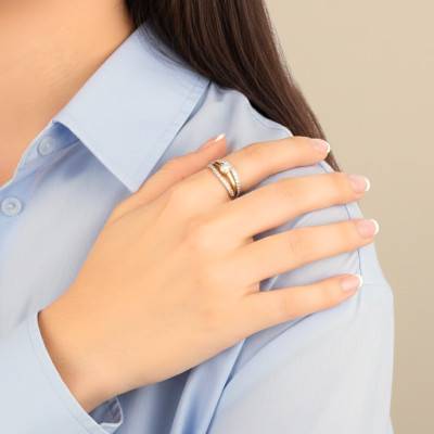 Bague en Or Jaune 750 & Diamants 0,50 ct - Divine