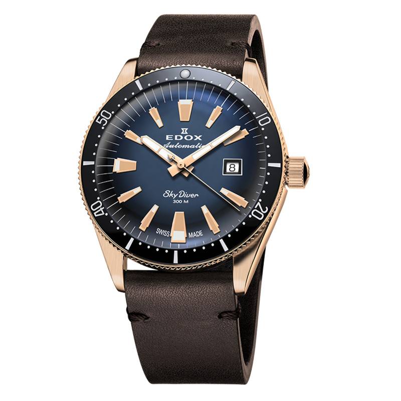 Skydiver 42 Date Automatic Limited Edition Watch 80126-BRN-BUIDR - Edox
