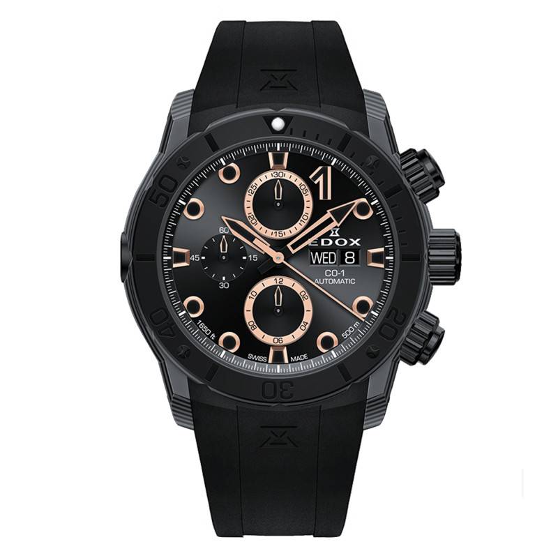 CO-1 Carbon Chronograph Automatic 01125-CCN-NR Watch - Edox